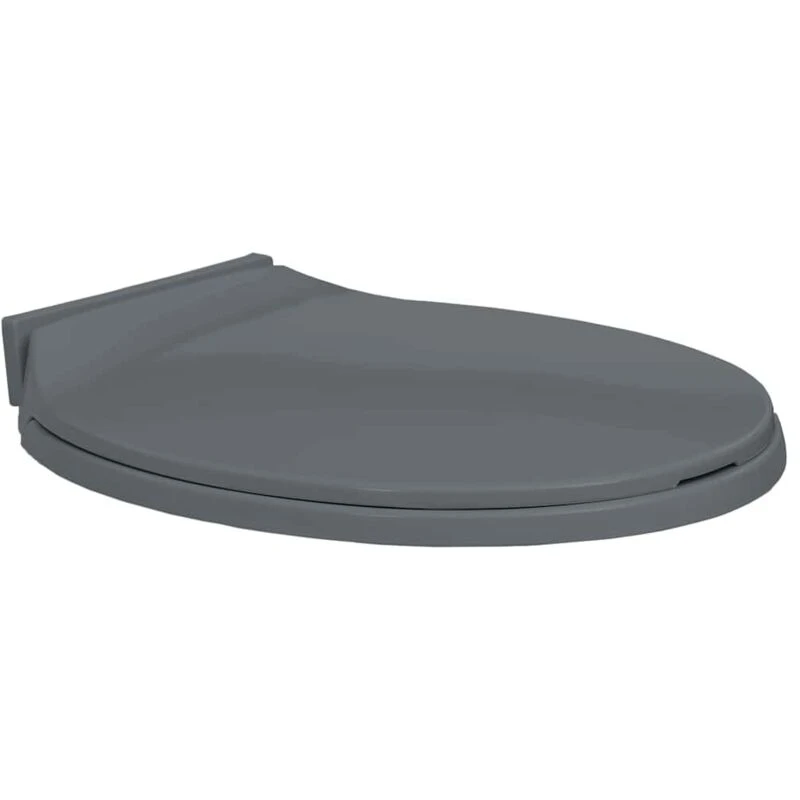 Image of VIDAXL Soft-Close Toilet Seat Grey Oval Vidaxl 8719883818702