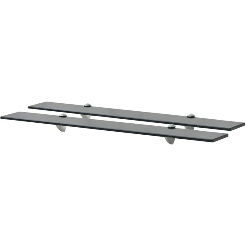 Image of VIDAXL Floating Shelves 2 pcs Glass 80x10cm 8mm vidaXL 8719883873459