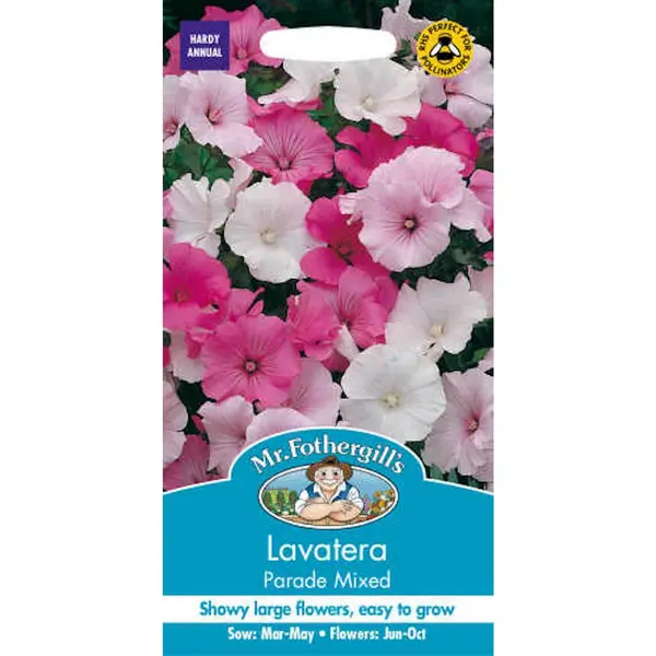 image of Mr. Fothergill's Lavatera Parade Mixed Seeds Multicoloured