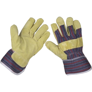 image of Sealey SSP12 Riggers Gloves Chrome Palm L