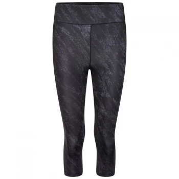 image of Dare2B Influential three quarter Active Leggings - Ebony/BkShrd