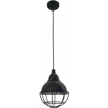 Image of Faro Lighting - Faro Claire - 1 Light Dome Ceiling Pendant Black, E27