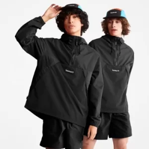 Image of Timberland Dwr Zip-neck Windbreaker For Men In Black Black, Size L