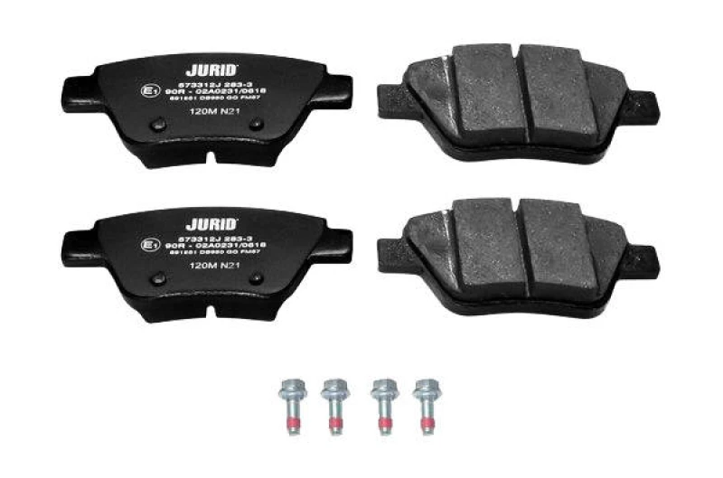 Image of JURID 573312J Brake pad set not prepared for wear warning indicator, with accessories Brake Pad Set,disc brake (402)