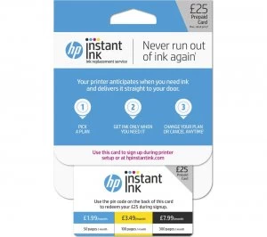 Image of HP Instant Ink 25 GBP Prepaid Card