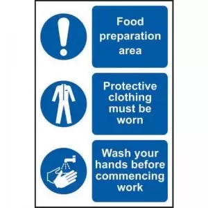 Image of This Is A Food Production AreaProtective Clothing Must Be’