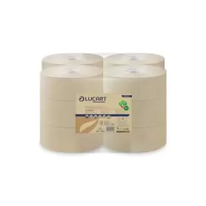 Image of Lucart EcoNatural 150 Mini Jumbo Toilet Roll (Pack of 12) 812152P
