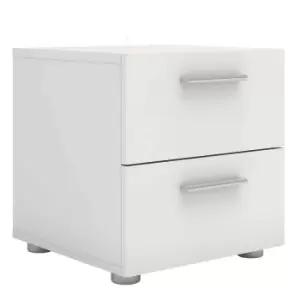 Pepe 2 Drawer Bedside Table, white