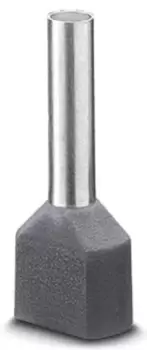 Image of Phoenix Contact Ai-Twin 2X 0,75-10 Gy Terminal, Wire Ferrule, 18Awg, Grey