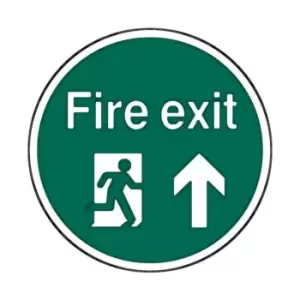 Image of Disabled Fire Exit Man Running Arrow Up - PVC (450 X 150MM)