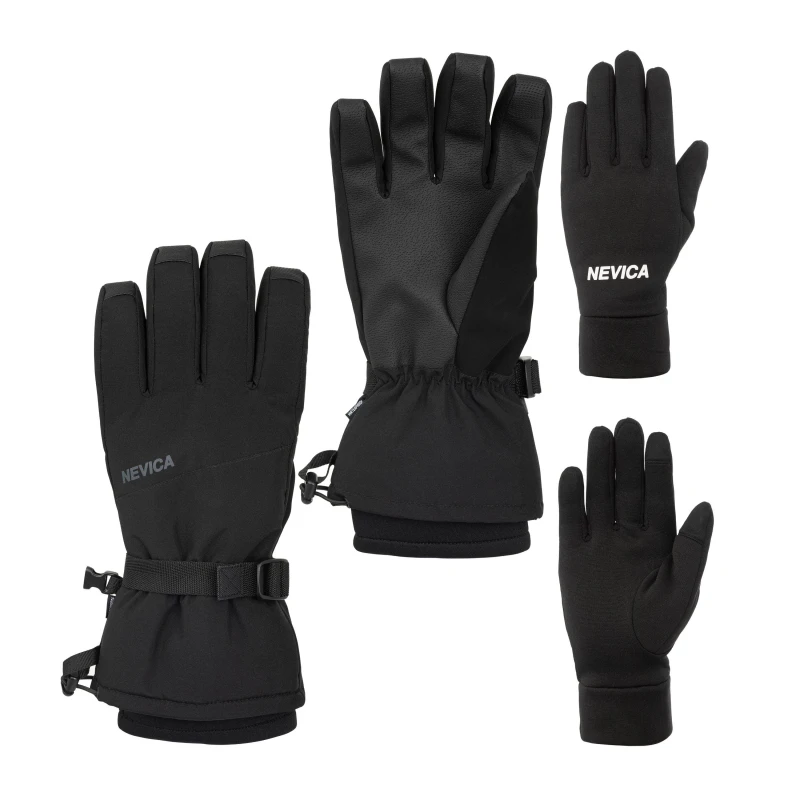Image of Nevica 3-in-1 Gloves Mens - Black S