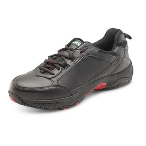 Image of Click Footwear Trainers Leather Steel Toecap Size 10 Black Ref CF6BL10