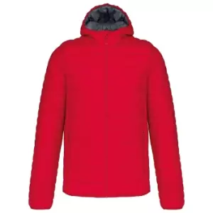 image of Kariban Mens Lightweight Hooded Down Jacket (XXL) (Red)