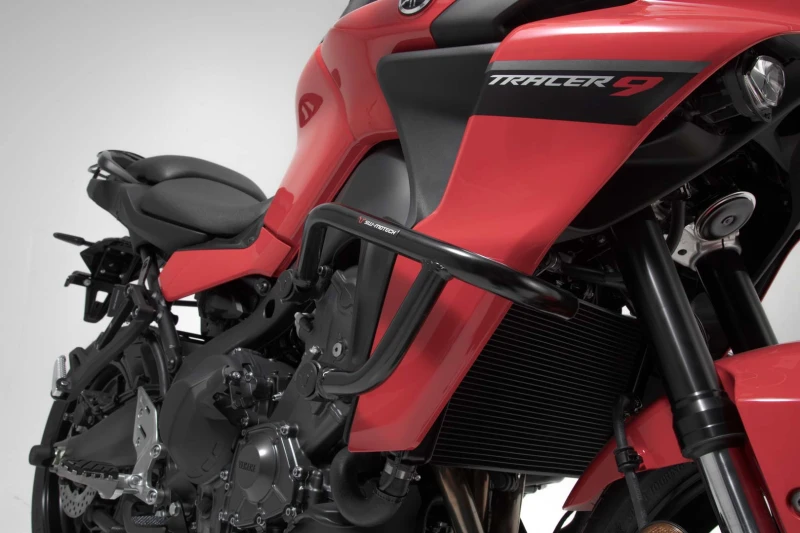Image of SW-Motech Crash bar - Black. Yamaha Tracer 9 / GT (20-) / GT+ (22-).