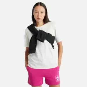 Image of Timberland Embroidered Logo T-Shirt For Her In White, Size L
