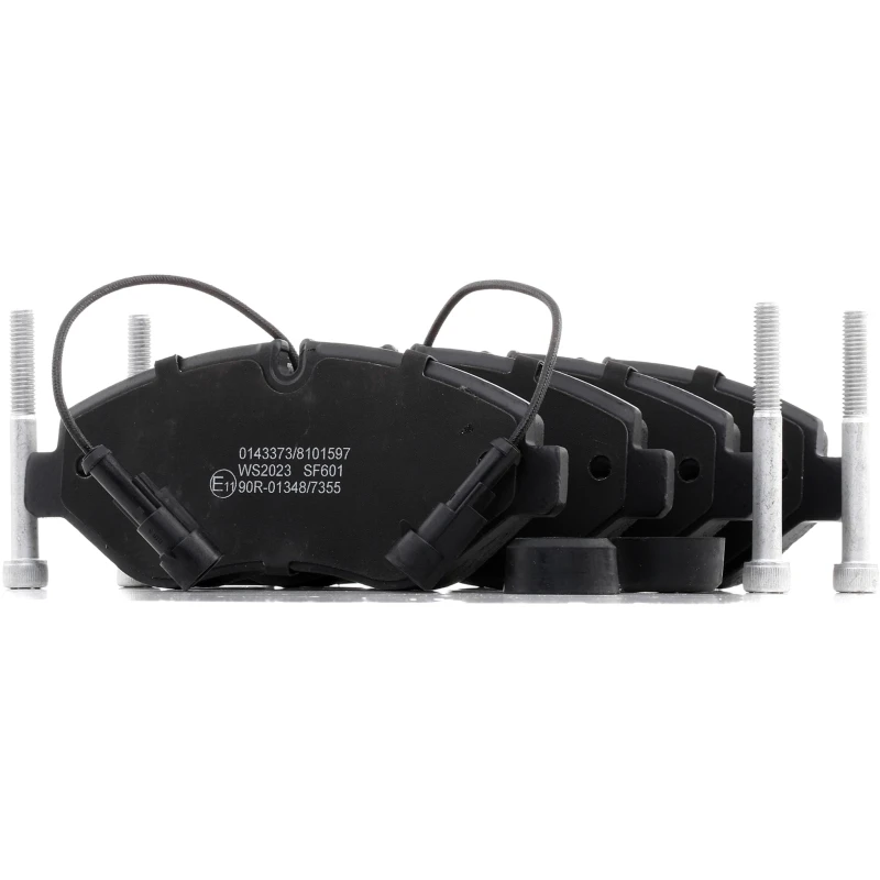 Image of STARK SKBP-0011594 Brake pad set Front Axle, with integrated wear sensor, with anti-squeak plate Brake Pad Set,disc brake (402)