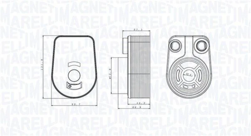 Image of MAGNETI MARELLI Engine oil cooler MAGNETI MARELLI 350300002800
