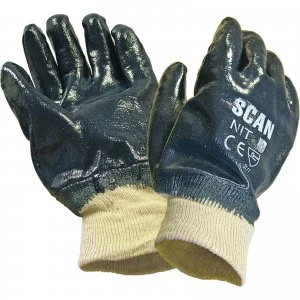 image of Scan Nitrile Heavy Duty Gloves One Size