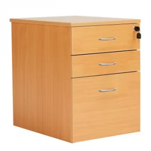 image of 3 Drawer High Mobile Pedestal Beech Version 2