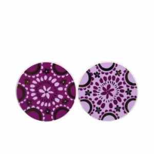 image of Bohemian Assorted Coasters Plum and Gold (One Random Supplied)