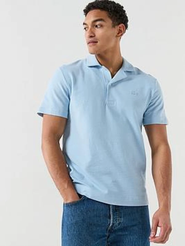 Image of Lacoste Lacoste Textured Jersey Polo Light Blue - Lacoste - Size: M40 Light Blue Male M40 LA35002