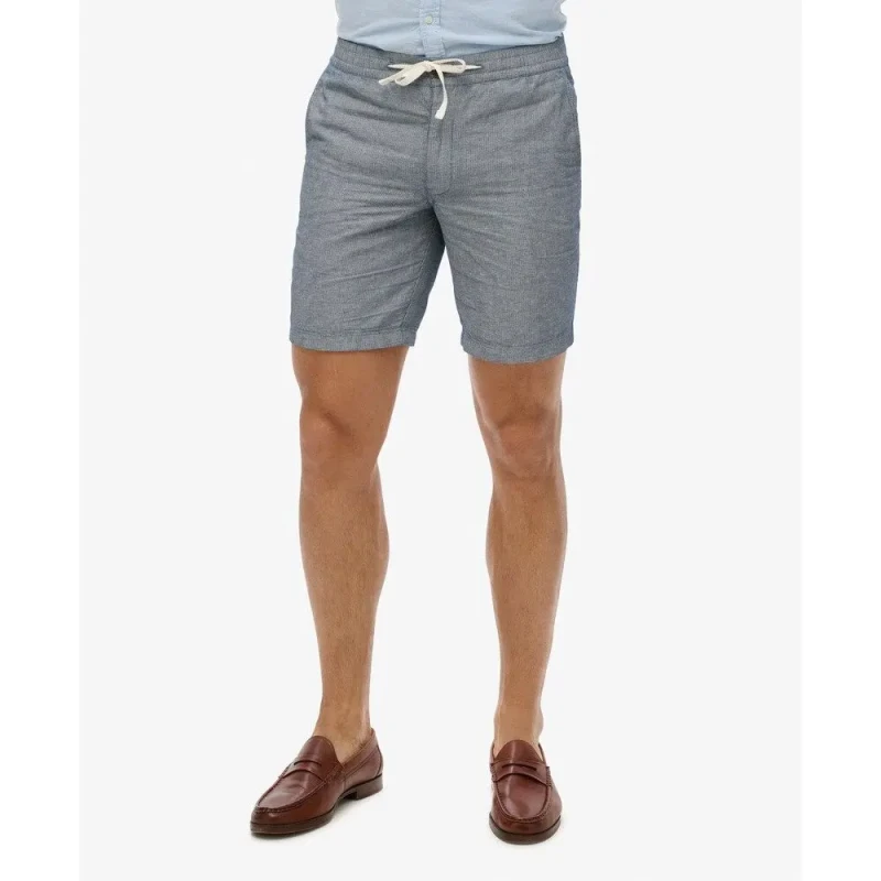 Image of Superdry Linen shorts Superdry The Merchant Store Bleu Male S