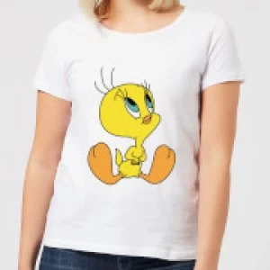 image of Looney Tunes Tweety Sitting Womens T-Shirt - White - 3XL