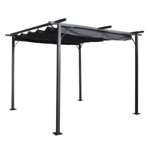 Image of Prague 3.5m x 3.5m Grey Pergola Grey