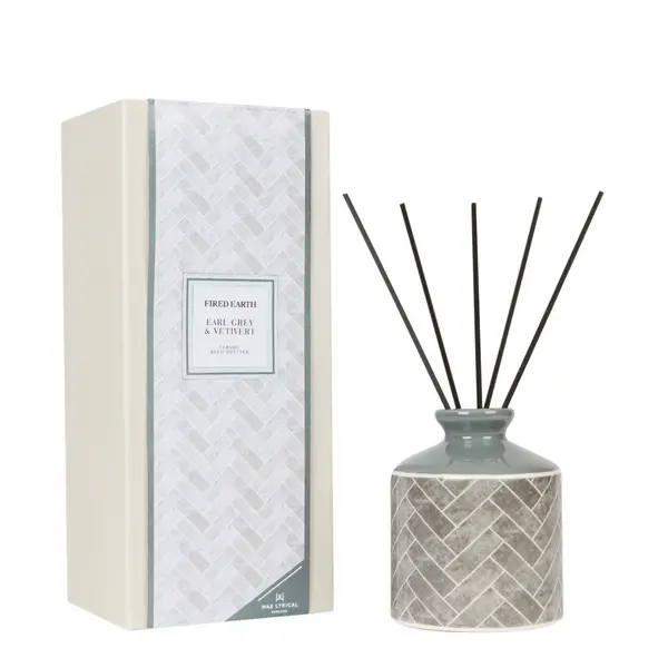 Image of Fired Earth Ceramic Earl Grey and Vetivert Diffuser Grey
