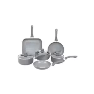 image of 6 Piece Durastone Marble Cookware Set with 3 Lids