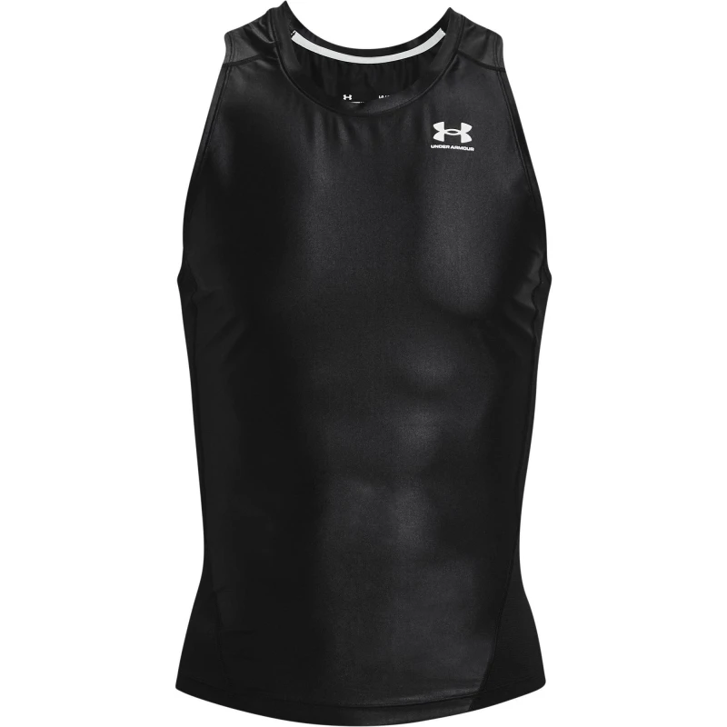 Image of Under Armour Armour Ua Hg Isochill Comp Tank Baselayer Top Mens - Black M