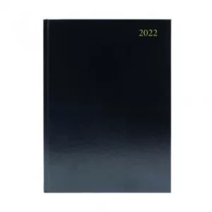 image of Desk Diary 2 Days Per Page A4 Black 2022 KFA42BK22