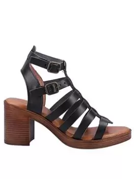 Image of Hush Puppies Gloria Gladiator Sandal - Black, Size 3, Women