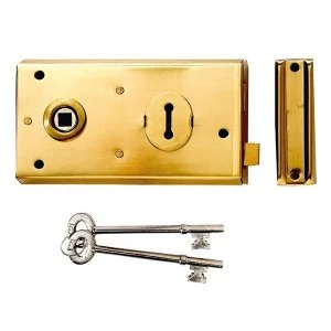 Image of Yale Locks P401 Rim Lock Black Finish 138 x 76mm Visi