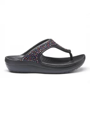 Image of Crocs Toe Post Mule Sandals D Fit