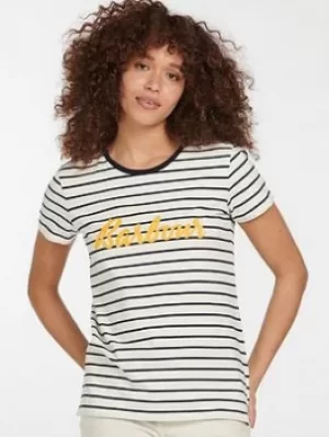 Image of Barbour Barbour S/s Keilder Tee -cloud/navy, Navy, Size 10, Women