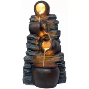 Image of Tranquility Water Features - Mini 4 Pots on Stone Mains Powered Water Feature