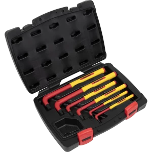 Image of Sealey 6 Piece Extra Long VDE Insulated Hexagon Allen Key Set Metric