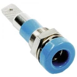 Image of Jack socket Socket vertical vertical Pin diameter 4mm Green yellow