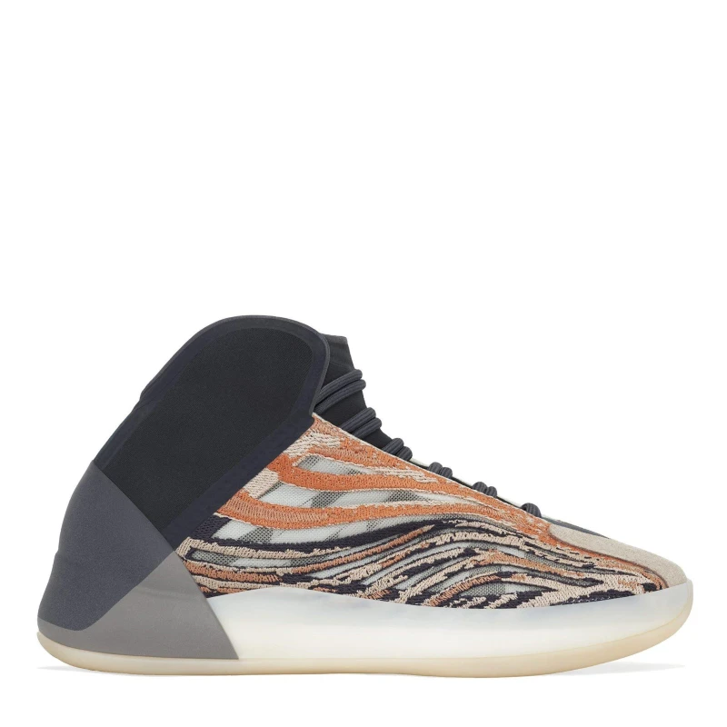 Image of Yeezy QNTM High Top Sneakers - Orange Orange 3.5