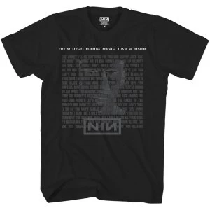Image of Nine Inch Nails - Head Like A Hole Unisex Large T-Shirt - Black