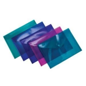 Image of Original Concord Stud Wallet File Vibrant Polypropylene A5 Assorted Pack of 5