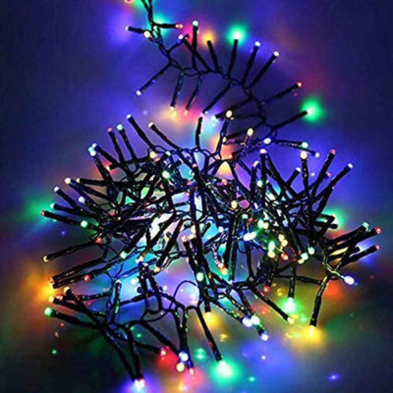 Image of Shatchi 480Leds Multicolour Multifunction Controller With 8 Effects Green Cable Cluster Lights Low Voltage