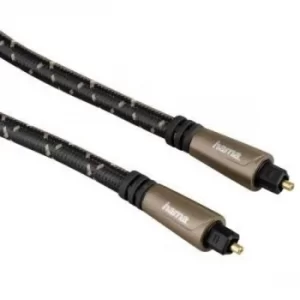 Image of Hama Audio Optical Fibre Cable, ODT plug (Toslink), metal, 1.5 m