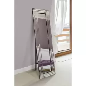 MirrorOutlet Oakley All Glass Triple Edge Bevelled Cheval Mirror 150 X 40 Cm