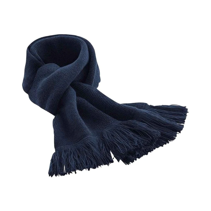 Image of Beechfield Beechfield Men Classic Knitted Scarf in Navy Navy One Size Male 5063425849109