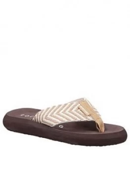 image of Rocket Dog Spotlight Fisher Flip Flop - Natural, Size 5, Women