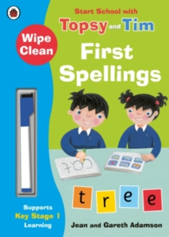 Image of Jean Adamson Wipe-Clean First Spellings: Start School with Topsy and Tim Book Multi unisex
