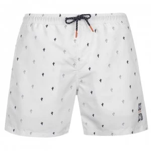 image of SoulCal Deluxe AOP Swim Shorts - White