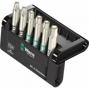 image of Wera Bit-Check 6 Stainless 1 05073634001 Bit set 6 Piece TORX socket, Allen, Pozidriv